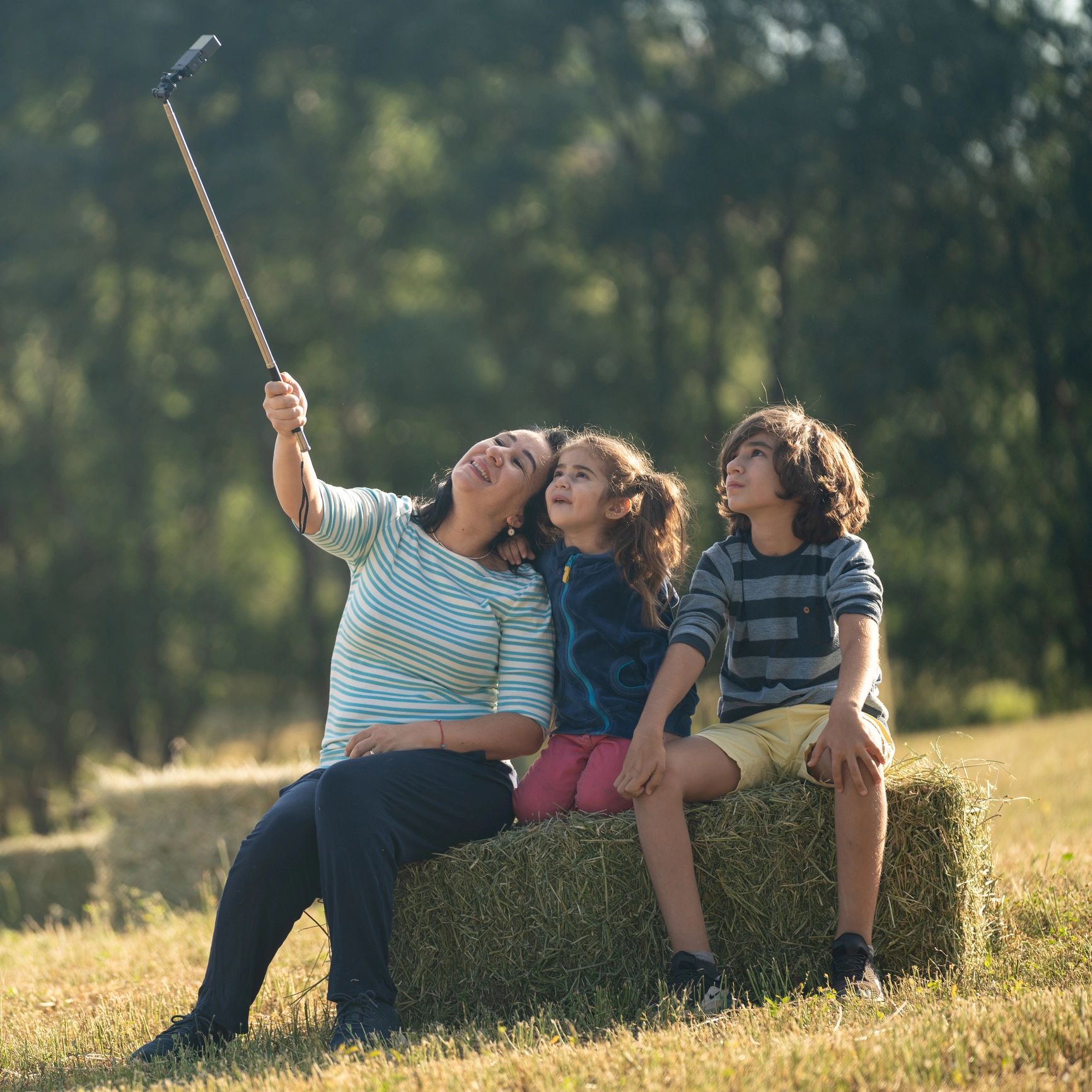 Family together outdoors representing support
